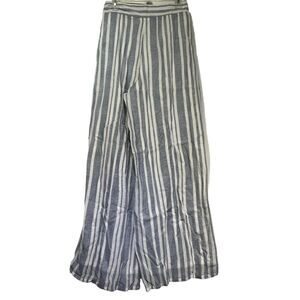 tularosa stripe wide leg cotton zip side pants Size M